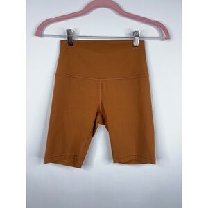 Lululemon Align Short 8" Copper Brown High Rise Lounge Athleisure Fall Size 4